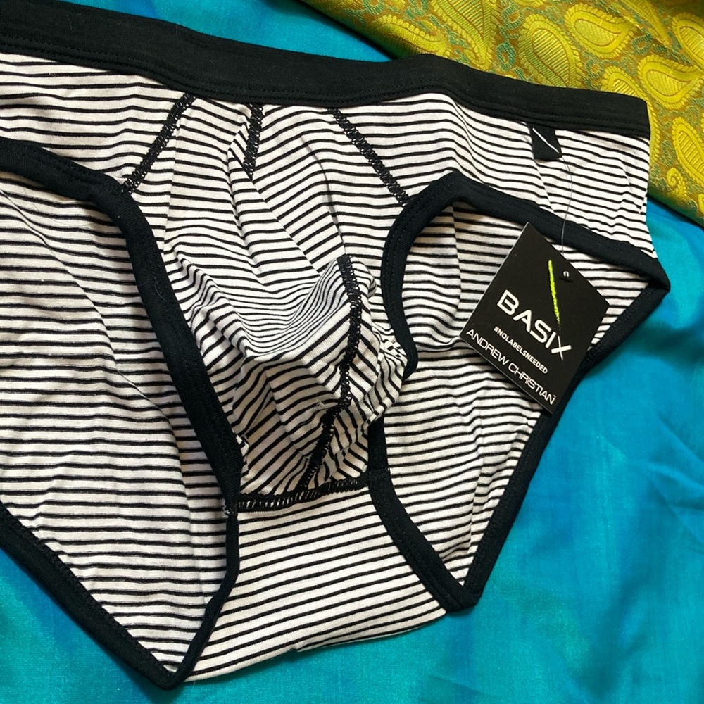 🐬 Andrew Christian Basix Striped Brief - Picture 5 of 6